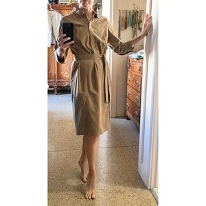 Pure Collection 100% Suede Button Front Dress